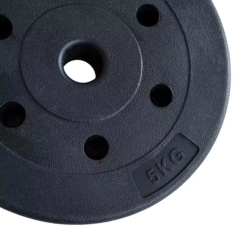 ESTEXO Hantelscheiben 2er Set 5 kg Kunststoff mit Zementfüllung