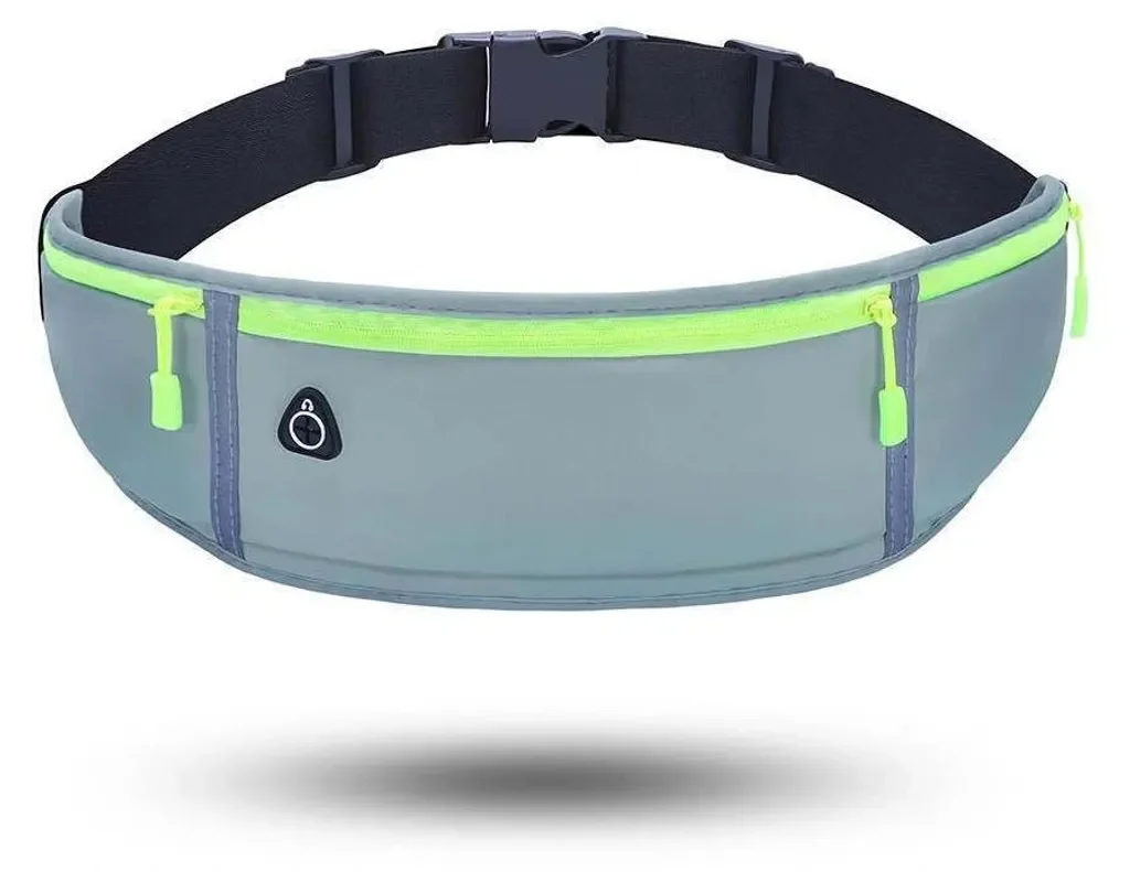 Meoiruery Sport Laufgürtel Hüfttasche für Handy Grau