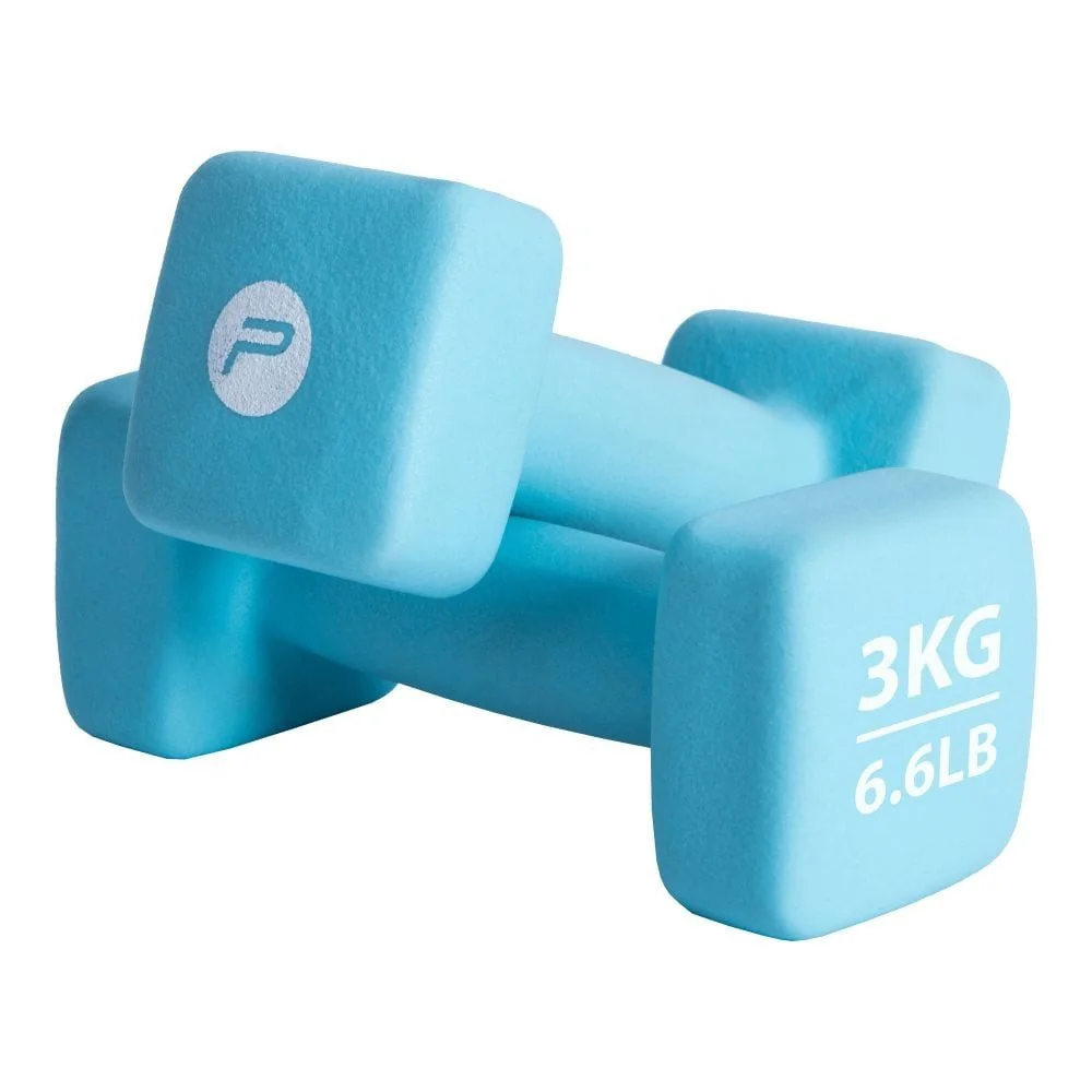 PURE 2 IMPROVE Neopren Kurzhanteln Set 2 x 3 kg hellblau
