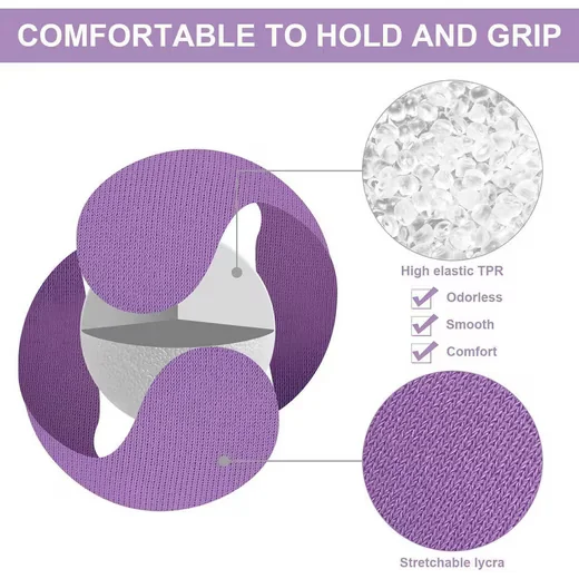 LUXUSKOLLEKTION Handmuskeltrainer Griffbälle 3er silber hellviolett