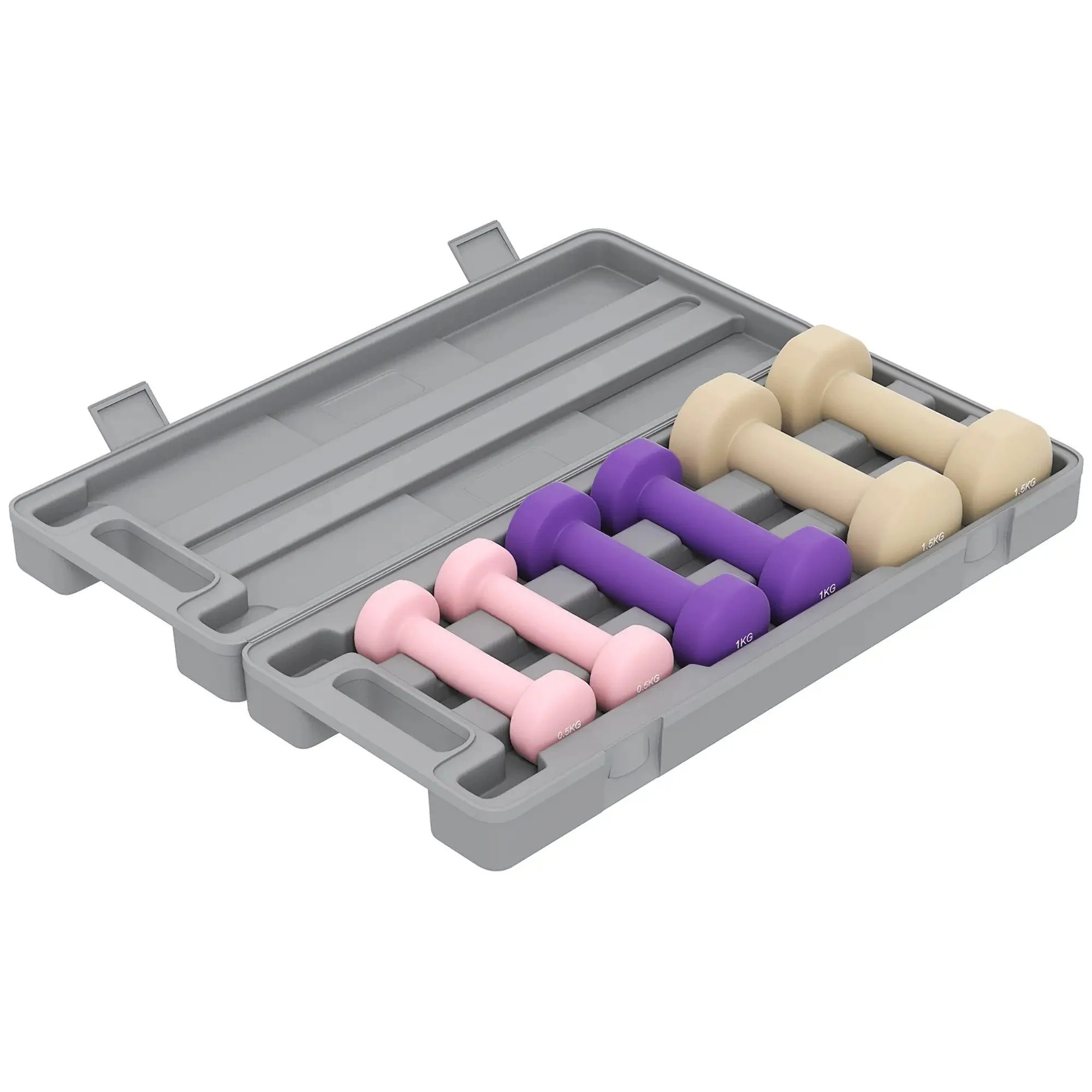 BLINGBIN Kurzhantel-Set 6-teilig mit Koffer 0,5 kg 1 kg 1,5 kg