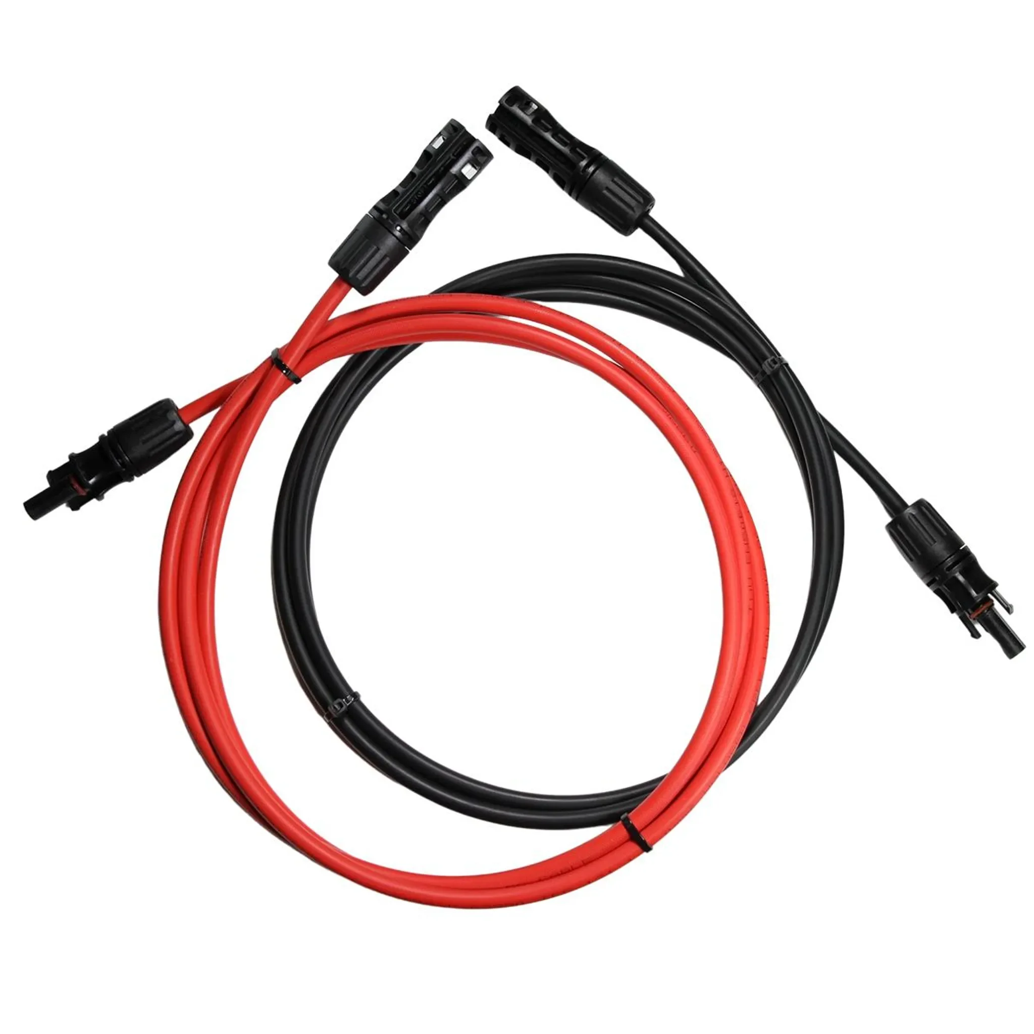 HELO Solarkabel Verlängerung – MC4 EVO2, 2×1 m, 6 mm², Rot/Schwarz