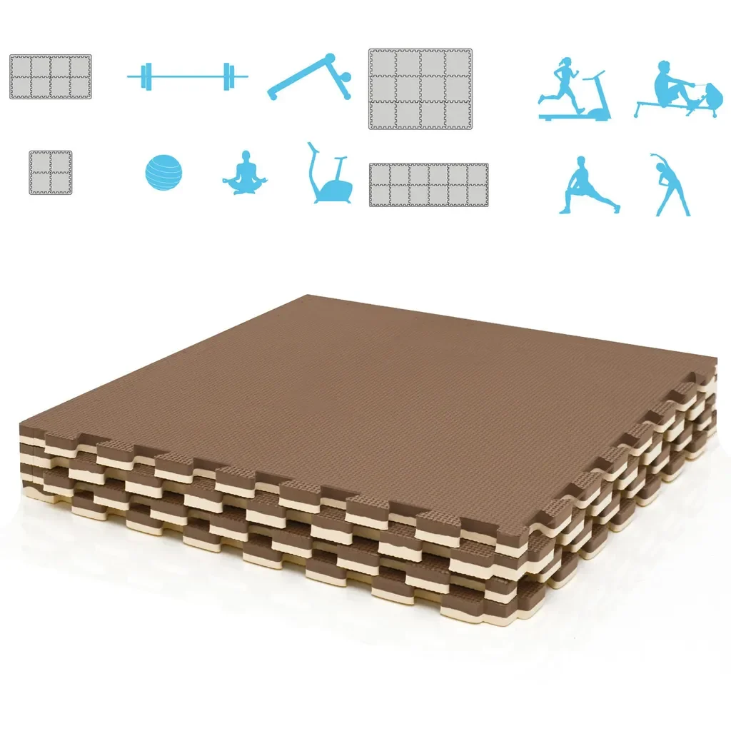 Eyepower Bodenschutzmatten 4er Set 50x50 cm 2 cm Puzzlematte