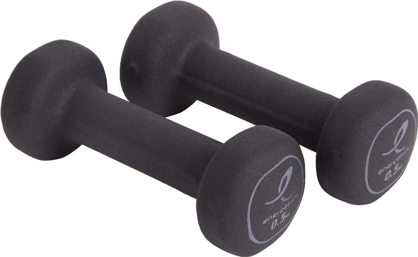 ENERGETICS Neopren-Hanteln 2er-Set Schwarz Grau