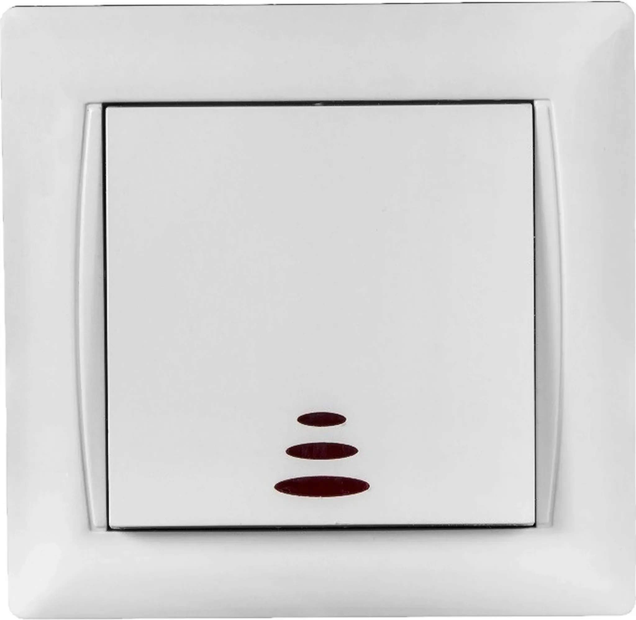 Adelid Lichtschalter – Wandschalter mit Kontroll-Leuchte, Serie KISS ME, Weiß