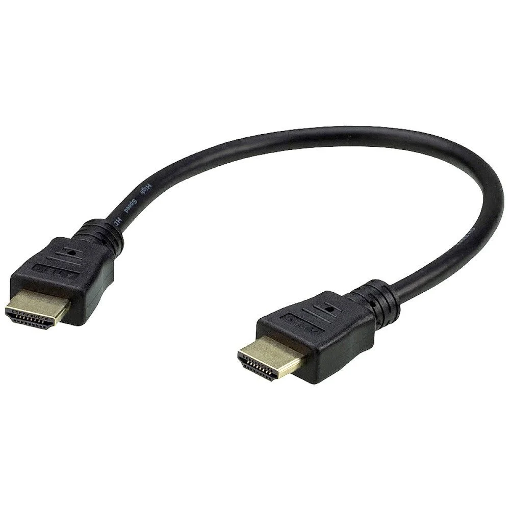 ATEN HDMI Anschlusskabel – HDMI-A Stecker, 0,3 m, Schwarz