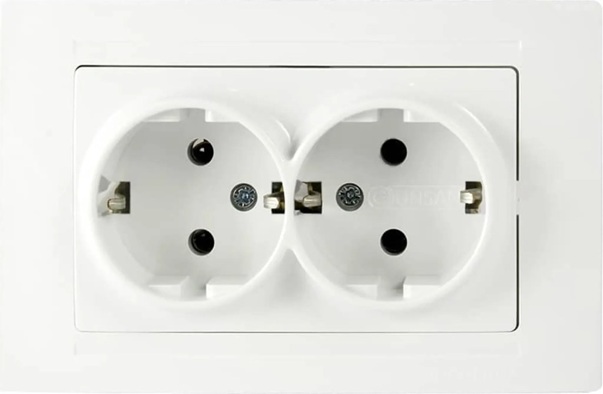 Gunsan 2-fach Steckdose Unterputz – Serie Moderna, Weiß