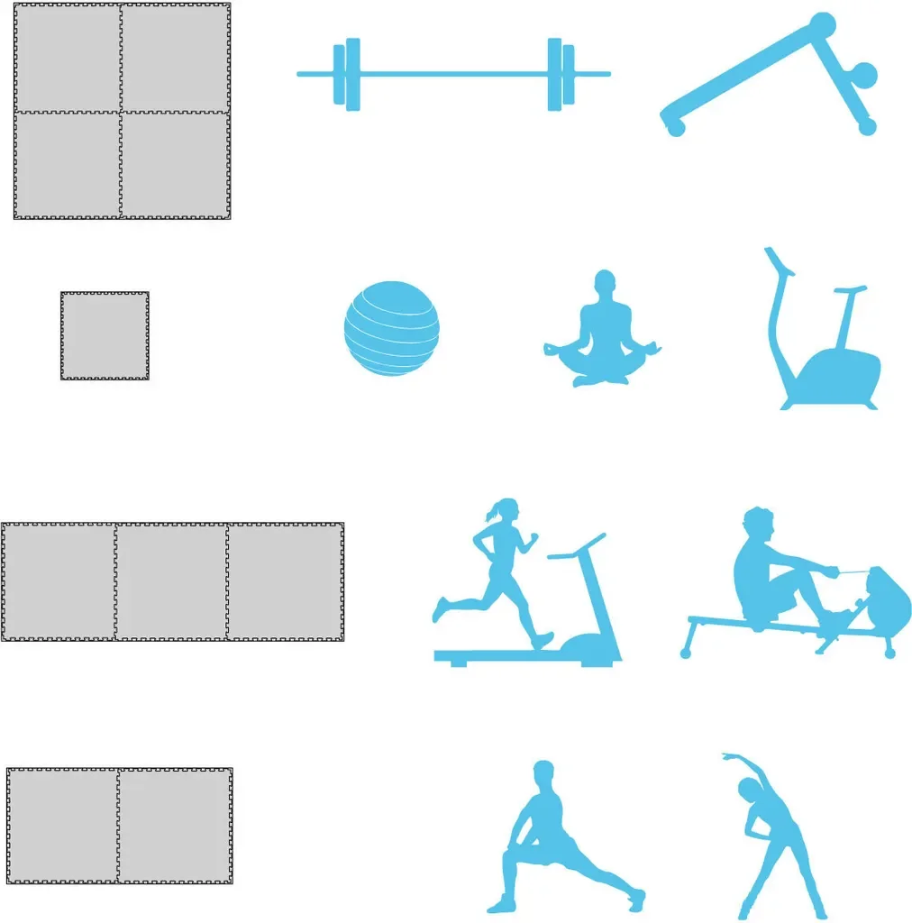 Eyepower Kampfsportmatte 4 cm 90x90 Judo Matte für Home Gym Dojo