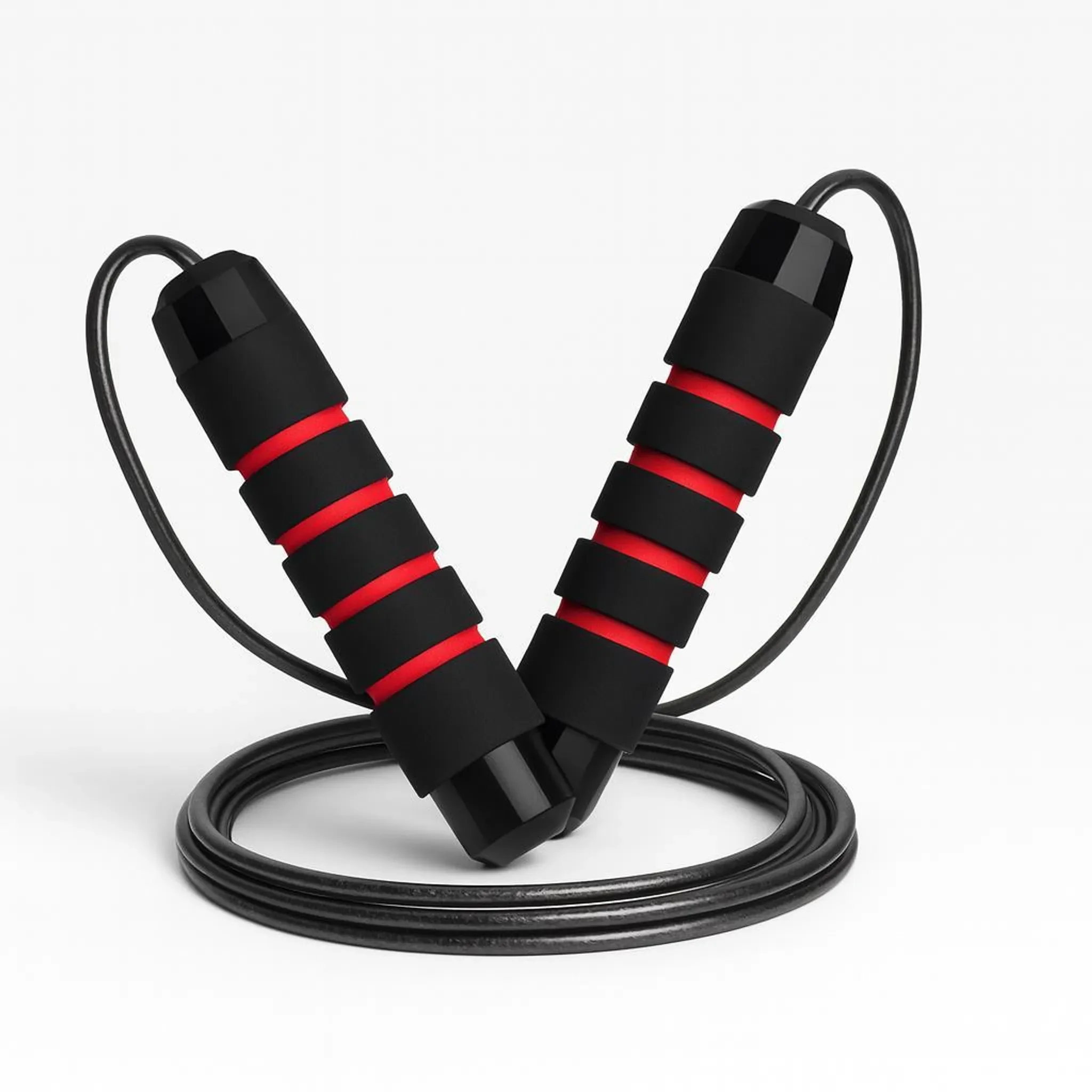 OMNA Boxer Sprungseil verstellbar schwarz rot ergonomisch langlebig