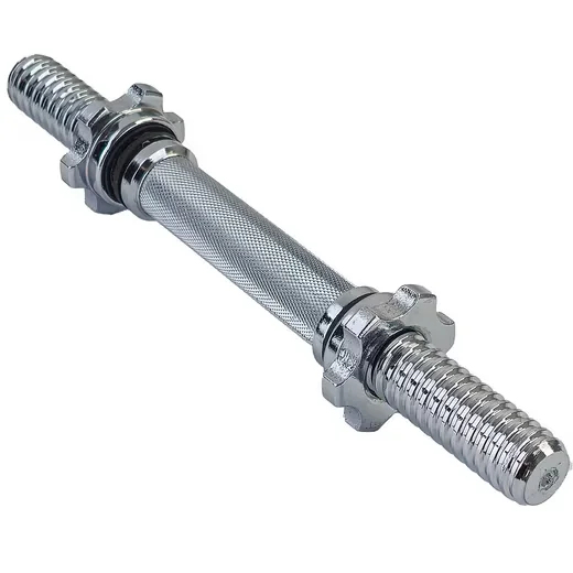 RAMROXX Kurzhantelstange 35 cm Chrom 30 mm mit Sternverschlüssen