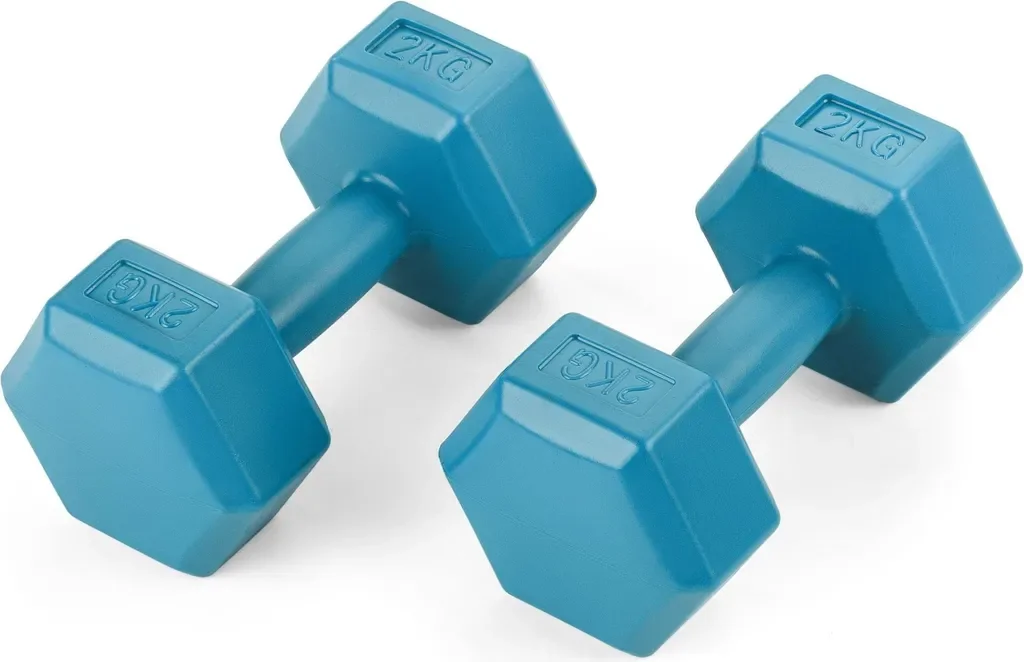 Gymtek Kurzhantel Set 2x 2 kg Hanteln für Krafttraining und Fitness