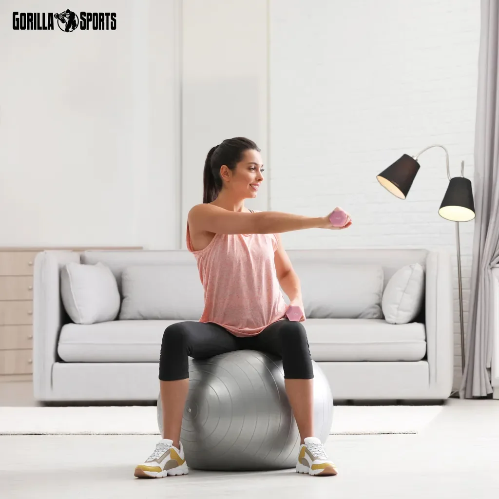 GORILLA SPORTS Neopren Guss Hexagon Kurzhanteln Set 2 x 1,5 kg Koralle