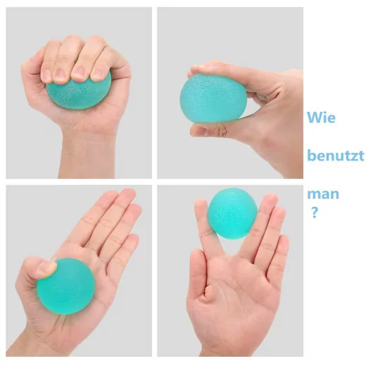 LUXUSKOLLEKTION Handmuskeltrainer Therapiebälle 3er Set Silikon