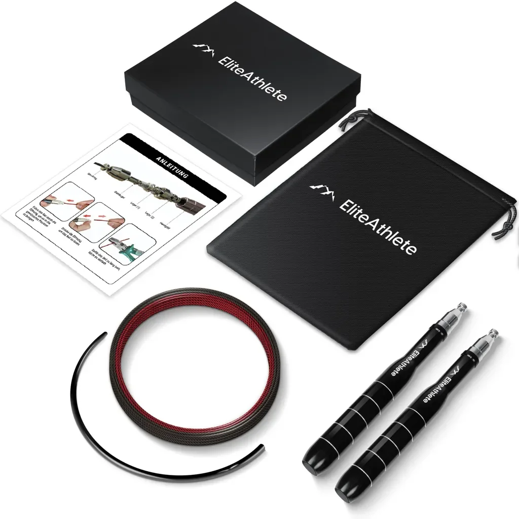 EliteAthlete Springseil mit Profi-Kugellager und Ersatzseil Speed Rope