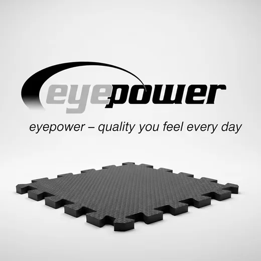 Eyepower Fitnessmatte XL 9er Set mit Rand 0,8 m2 Home Gym