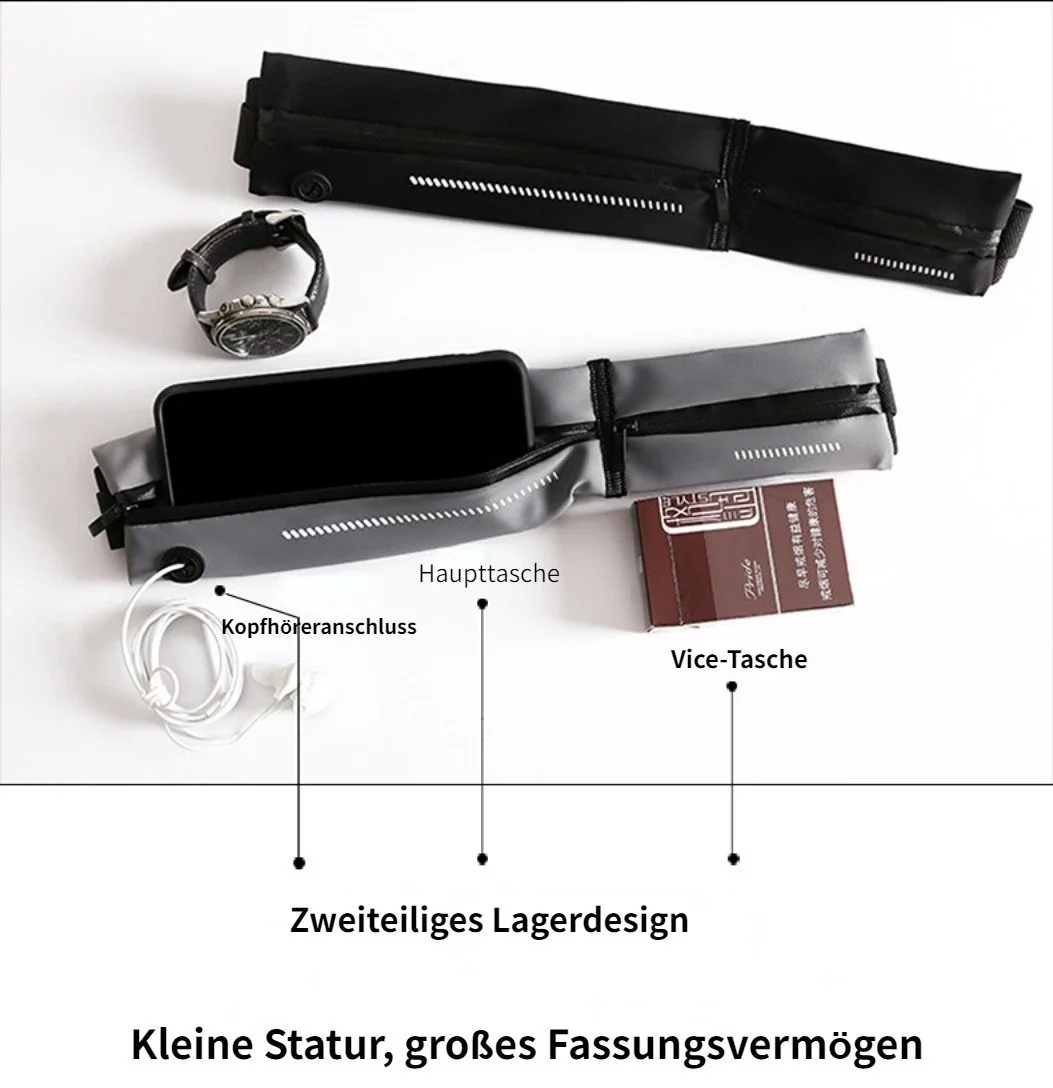 BLUSMART Laufgürtel hochelastisch Handy-Hüfttasche zum Laufen