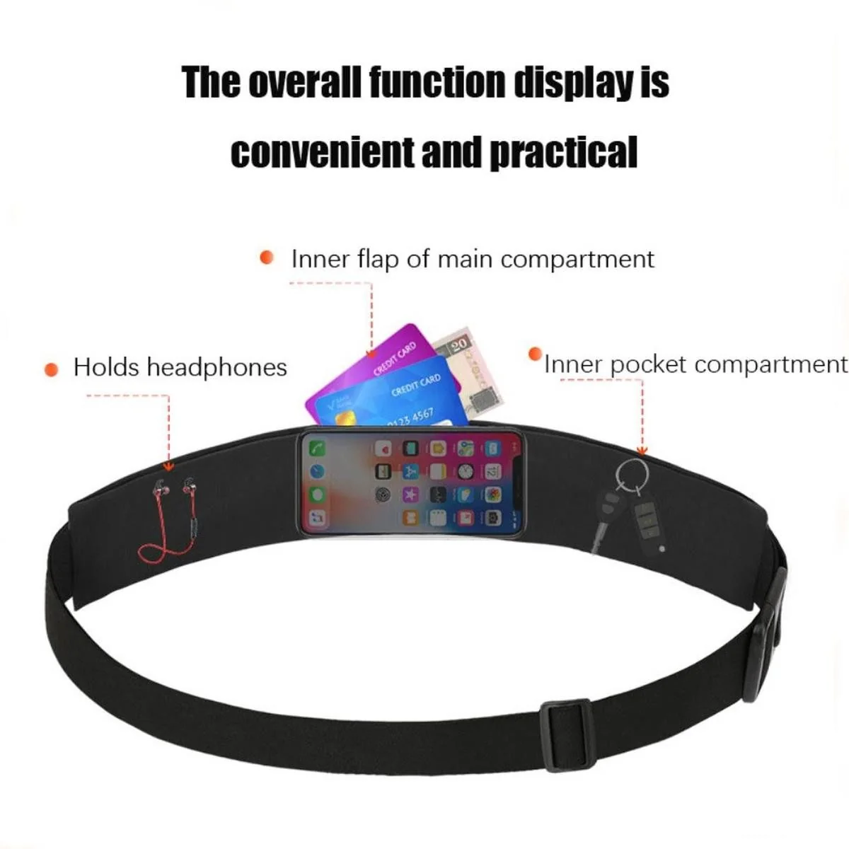 COVERKINGZ Laufgürtel Hüfttasche für Smartphones Running Belt