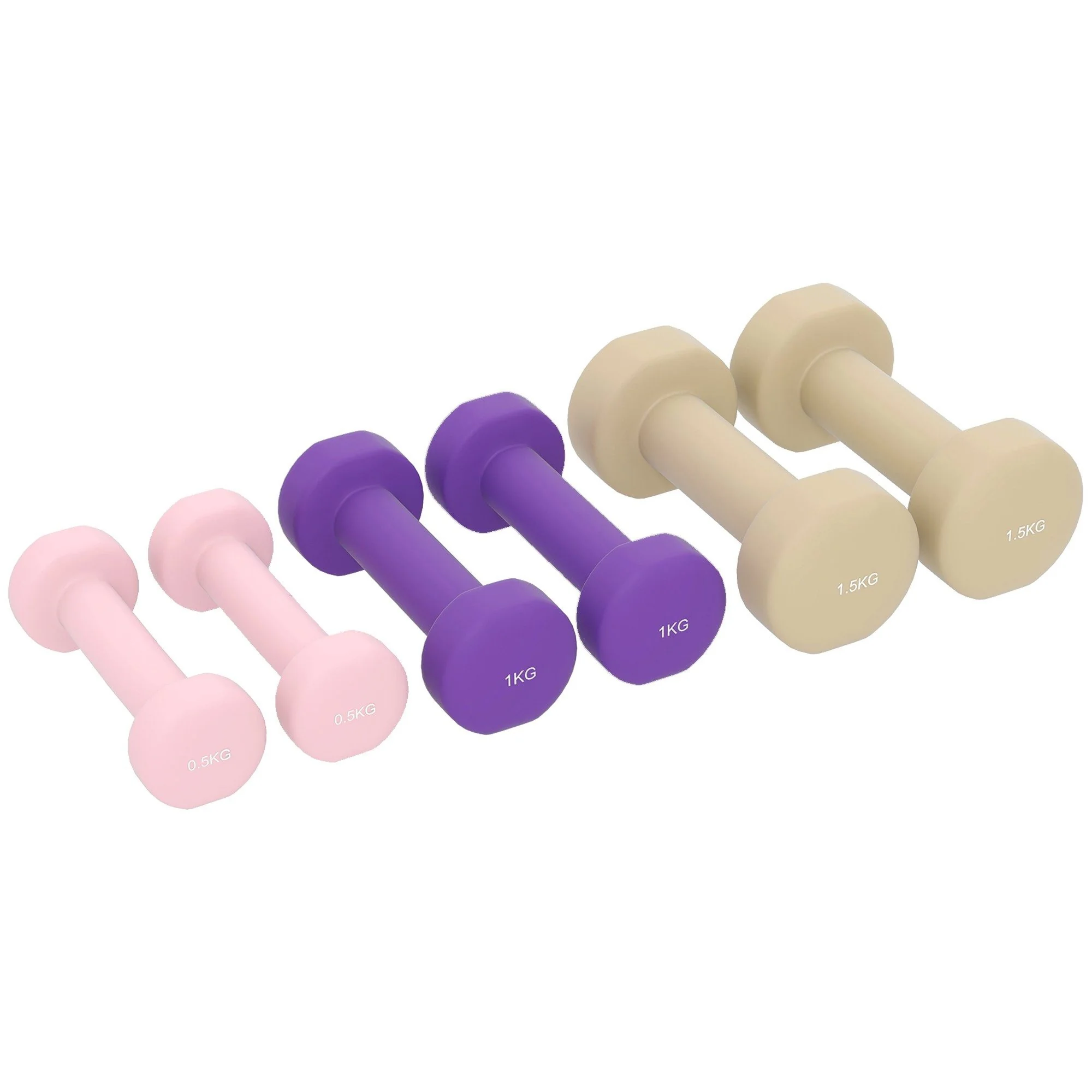 BLINGBIN Kurzhantel-Set 6-teilig mit Koffer 0,5 kg 1 kg 1,5 kg