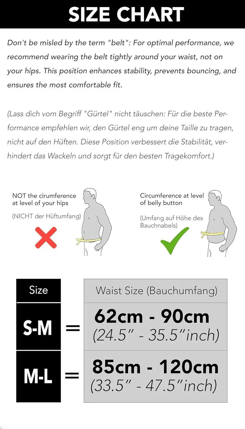 GD IMPORT Fitgriff Laufgürtel Running Belt für Smartphone S M