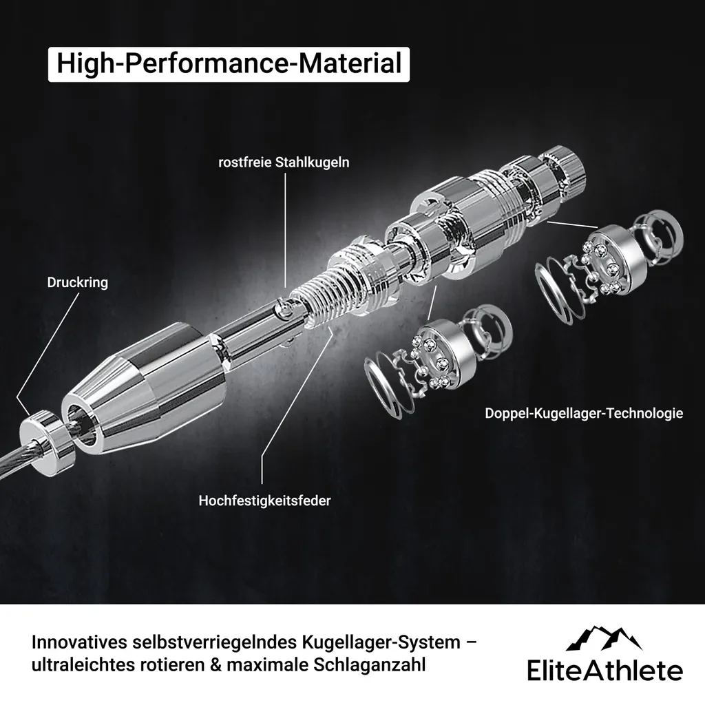 EliteAthlete Springseil mit Profi-Kugellager und Ersatzseil Speed Rope