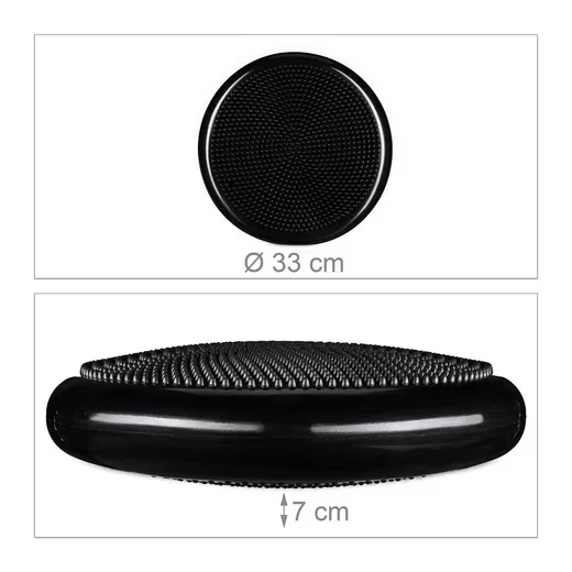 Relaxdays Balancekissen 33 cm Wackelkissen mit Luftpumpe