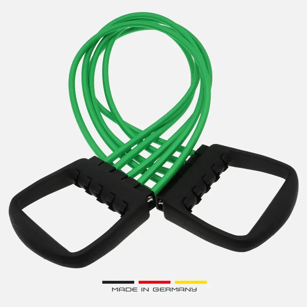DEUSER-SPORTS Expander Original mit Griffen grün 25-125 kg