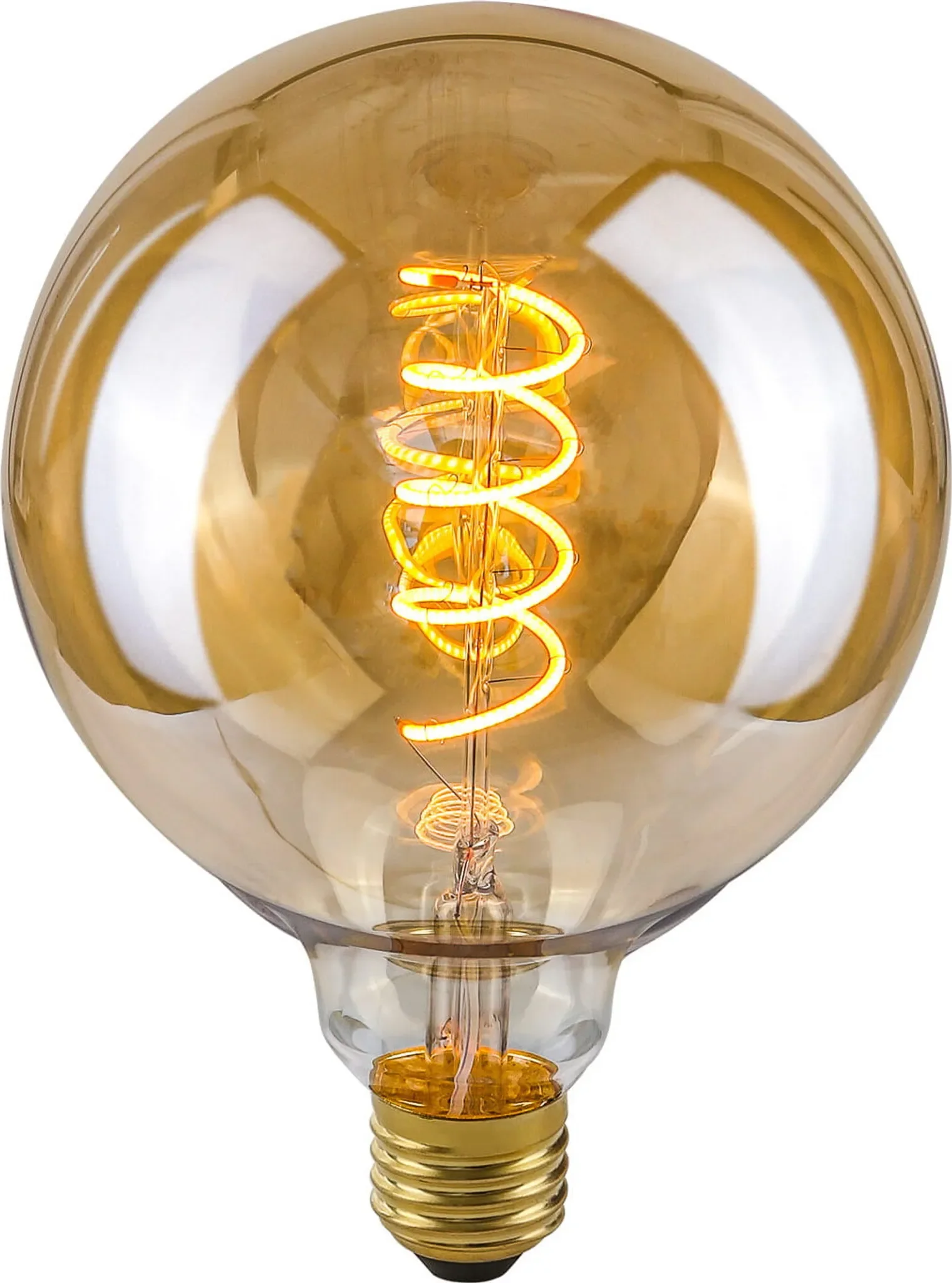 Italux Retro LED Glühbirne E27 – 4 W, 2200 K, G125, bernsteinfarben