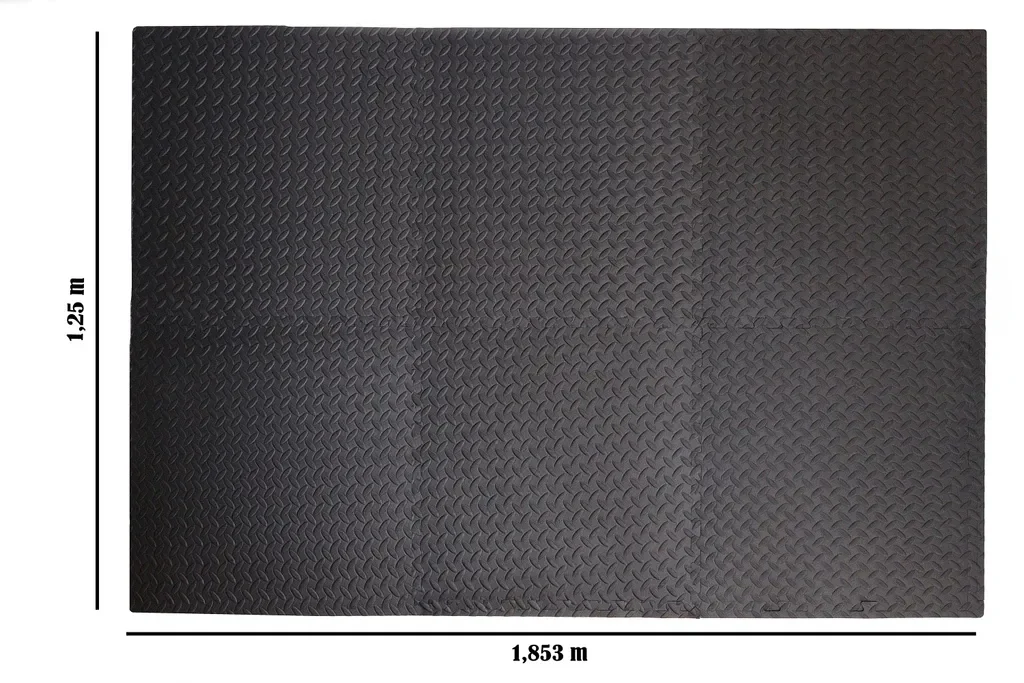 ELLUG Sportmatte Steckmatte 6er Set 61x61x1 cm schwarz 2,23 m2