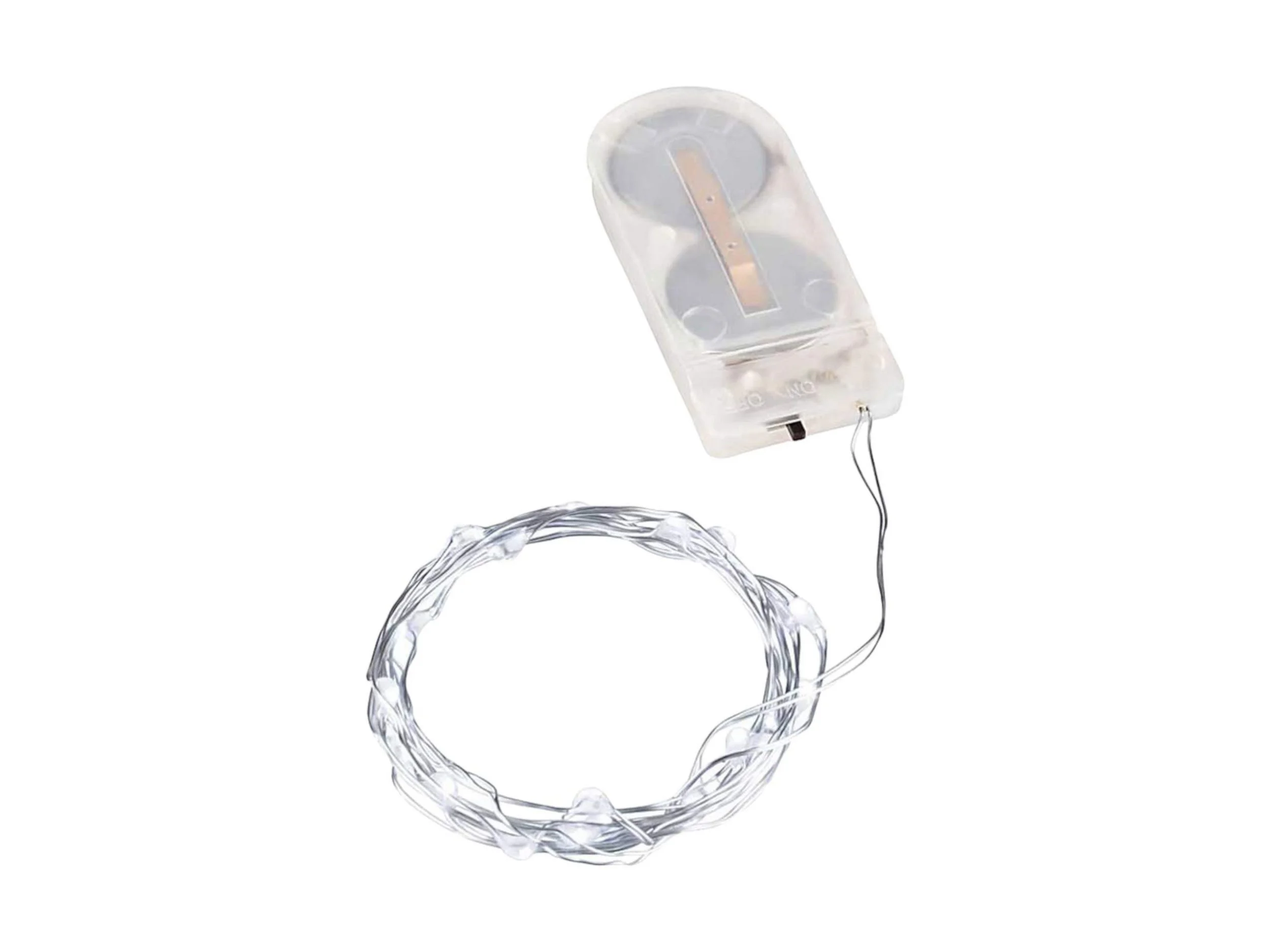 LINDER EXCLUSIV GMBH LED-Lichterkette – Draht, 20 LEDs, kaltweiß, batteriebetrieben