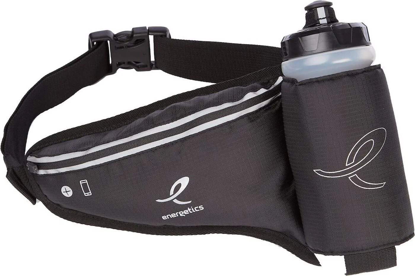 ENERGETICS Trinkgürtel Laufgürtel HB II 900 Schwarz Silber