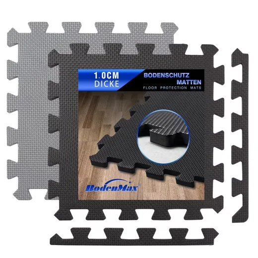 BODENMAX Bodenschutzmatte Sportmatte Puzzle 30x30x1 cm