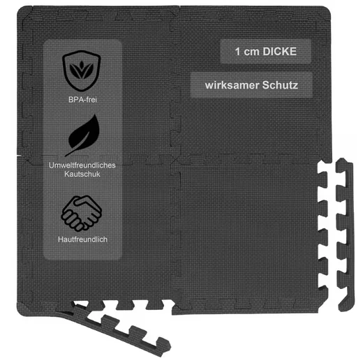 BODENMAX Bodenschutzmatte Sportmatte Puzzle 30x30x1 cm