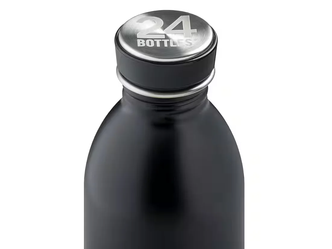 24 BOTTLES Trinkflasche Urban Bottle Stone Tuxedo Black 500 ml