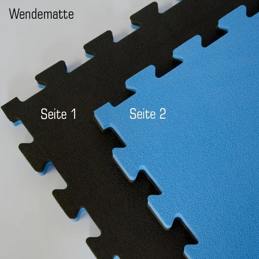 Eyepower Puzzlematte Fitnessmatte 90x90 cm Schwarz Blau