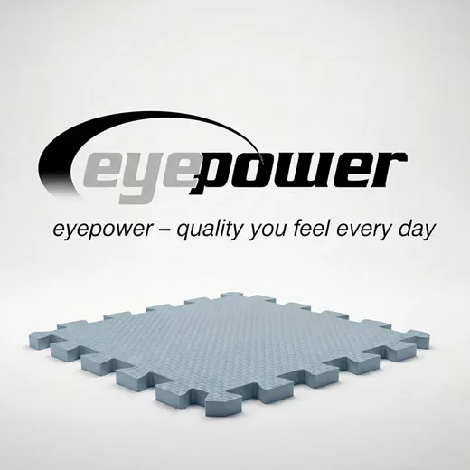 Eyepower Puzzlematte XL 0,8 m2 Home Gym Matte mit Rand, 9 Teile