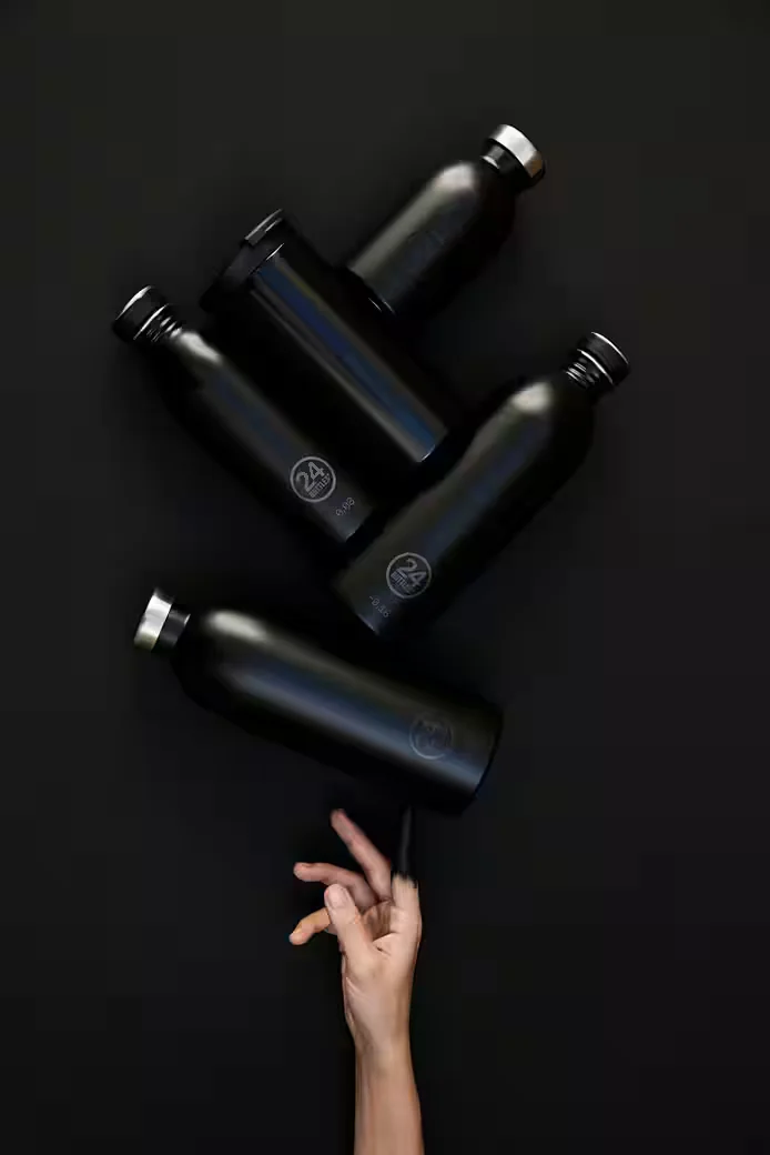 24 BOTTLES Trinkflasche Urban Bottle Stone Tuxedo Black 500 ml