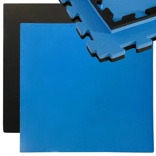 Eyepower Puzzlematte Fitnessmatte 90x90 cm Schwarz Blau