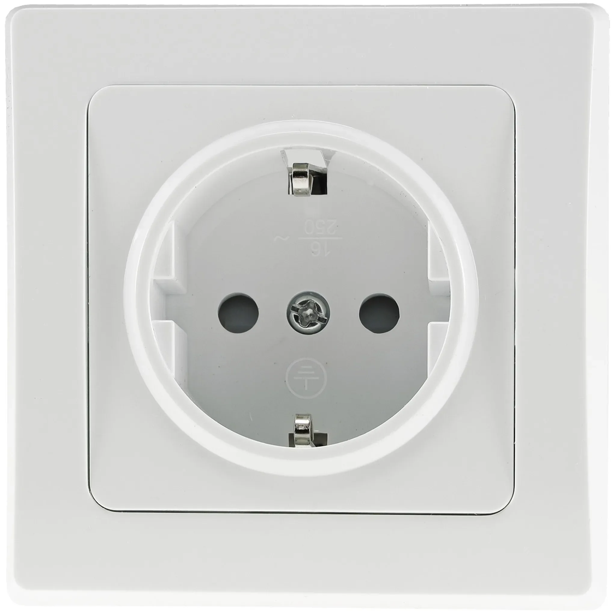 ChiliTec DELPHI Steckdose 230 V Schutzkontakt – Unterputz, Weiß