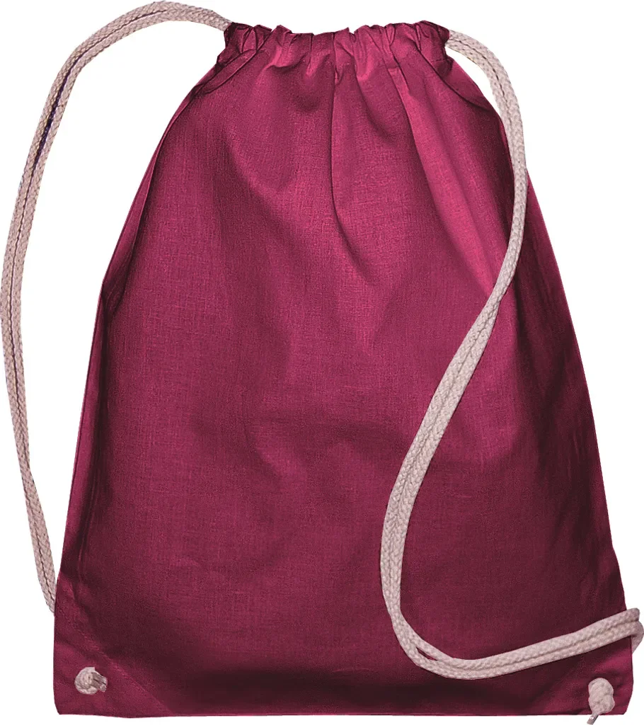 Bags By Jassz Turnbeutel mit Kordel BC3000 Rotwein Einheitsgröße