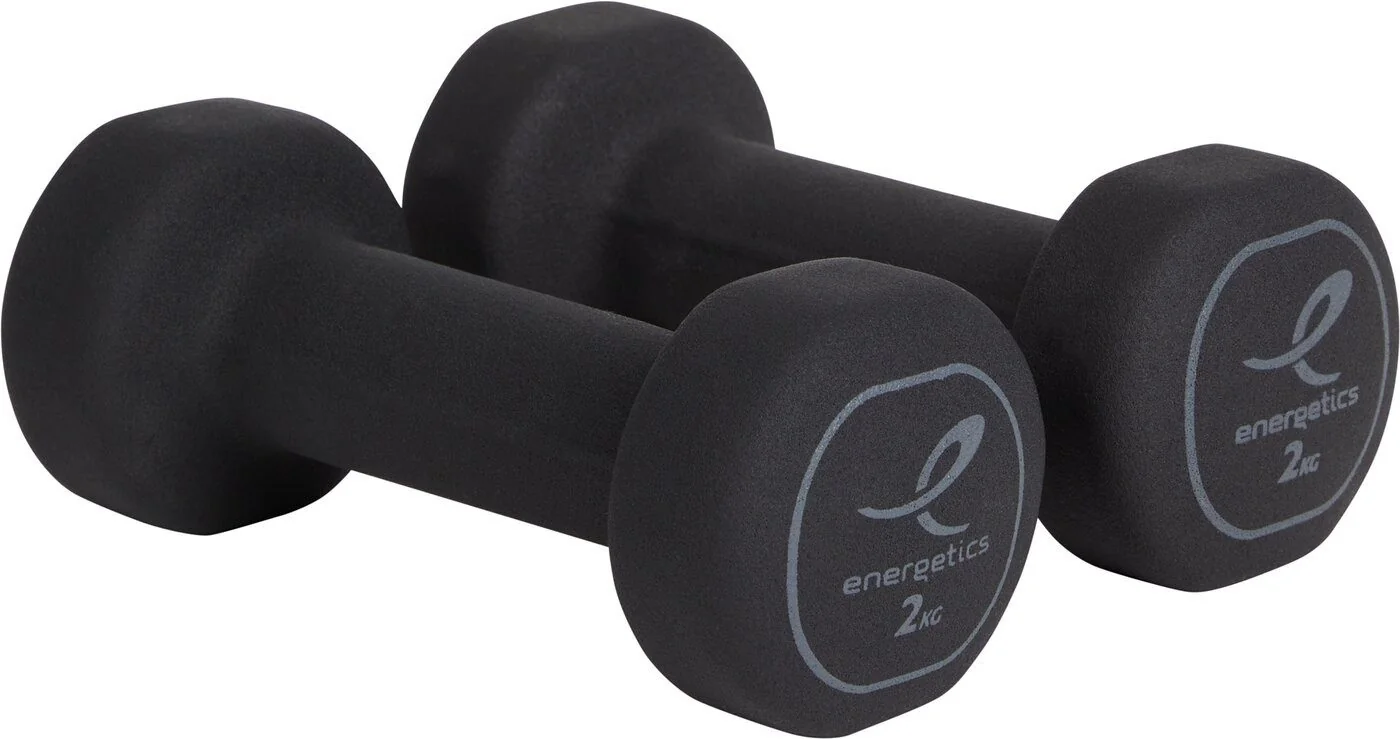 ENERGETICS Neopren-Hanteln 2er-Set Schwarz Grau