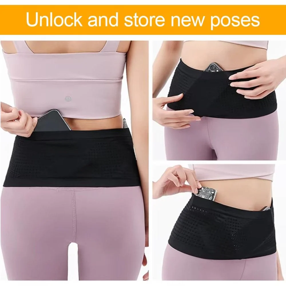 BLUSMART Bauchtasche unsichtbar nahtlos Laufgürtel Joggen Handy
