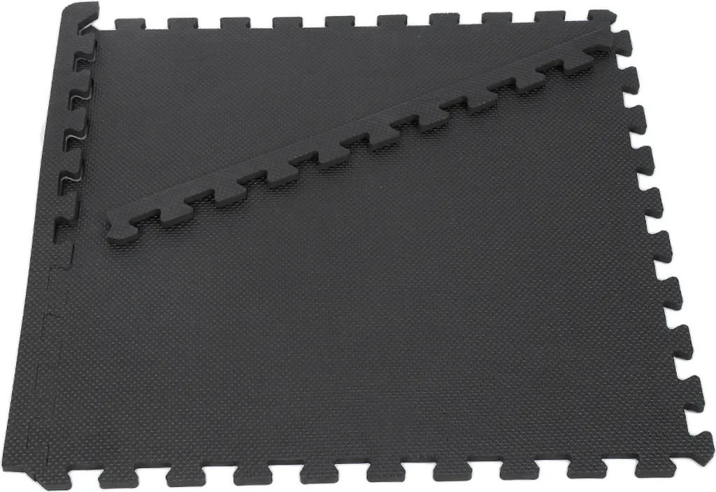 JEOBEST 6x EVA Bodenschutzmatten Set 60x60 cm schwarz Fitness