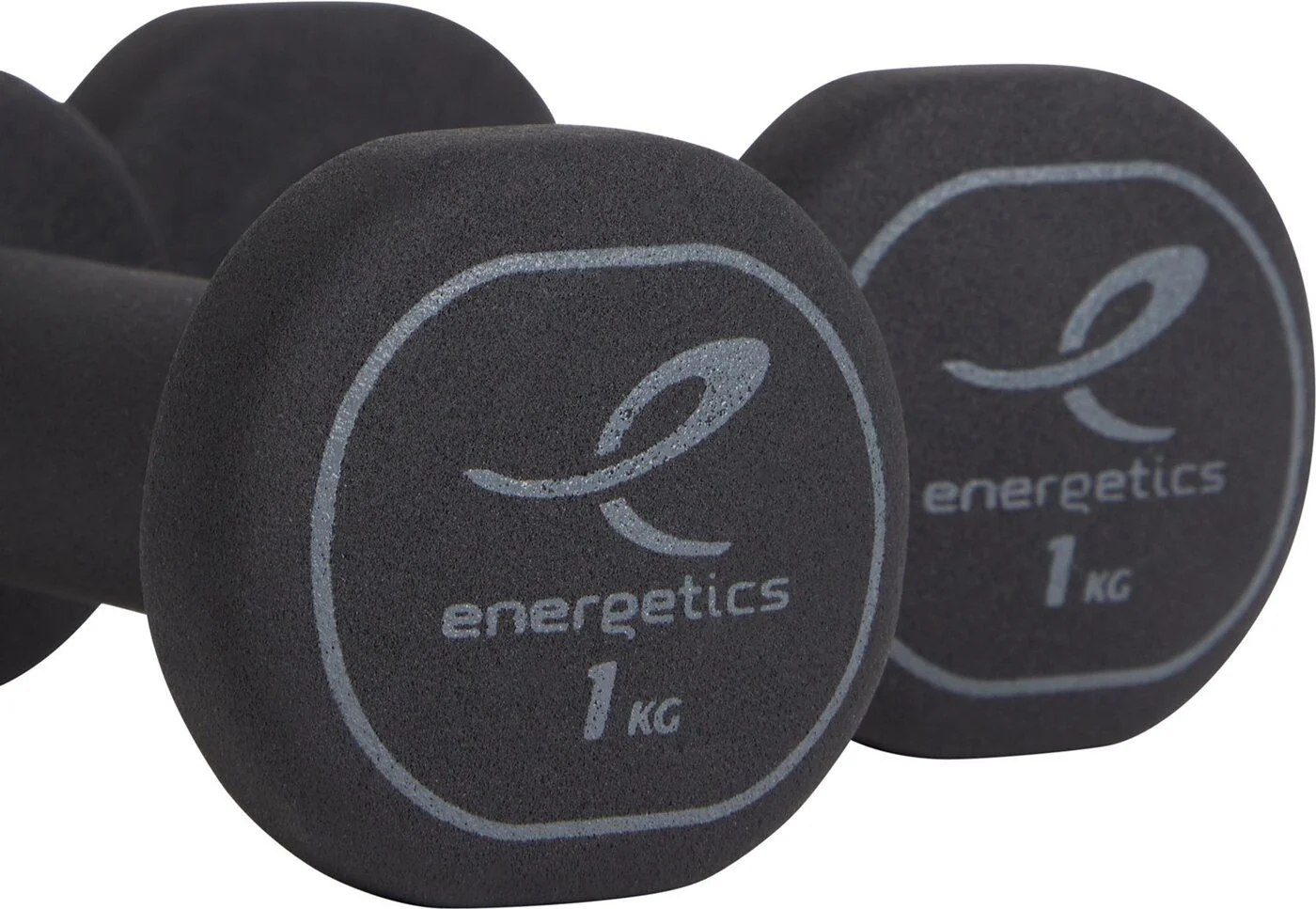 ENERGETICS Neopren-Hanteln 2er-Set Schwarz Grau