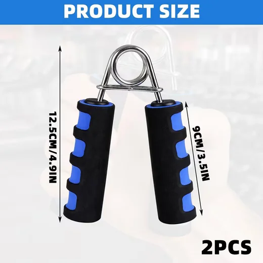 FELIXLEO Handmuskeltrainer 2er Set Fingerhantel Schaumstoffgriff Blau