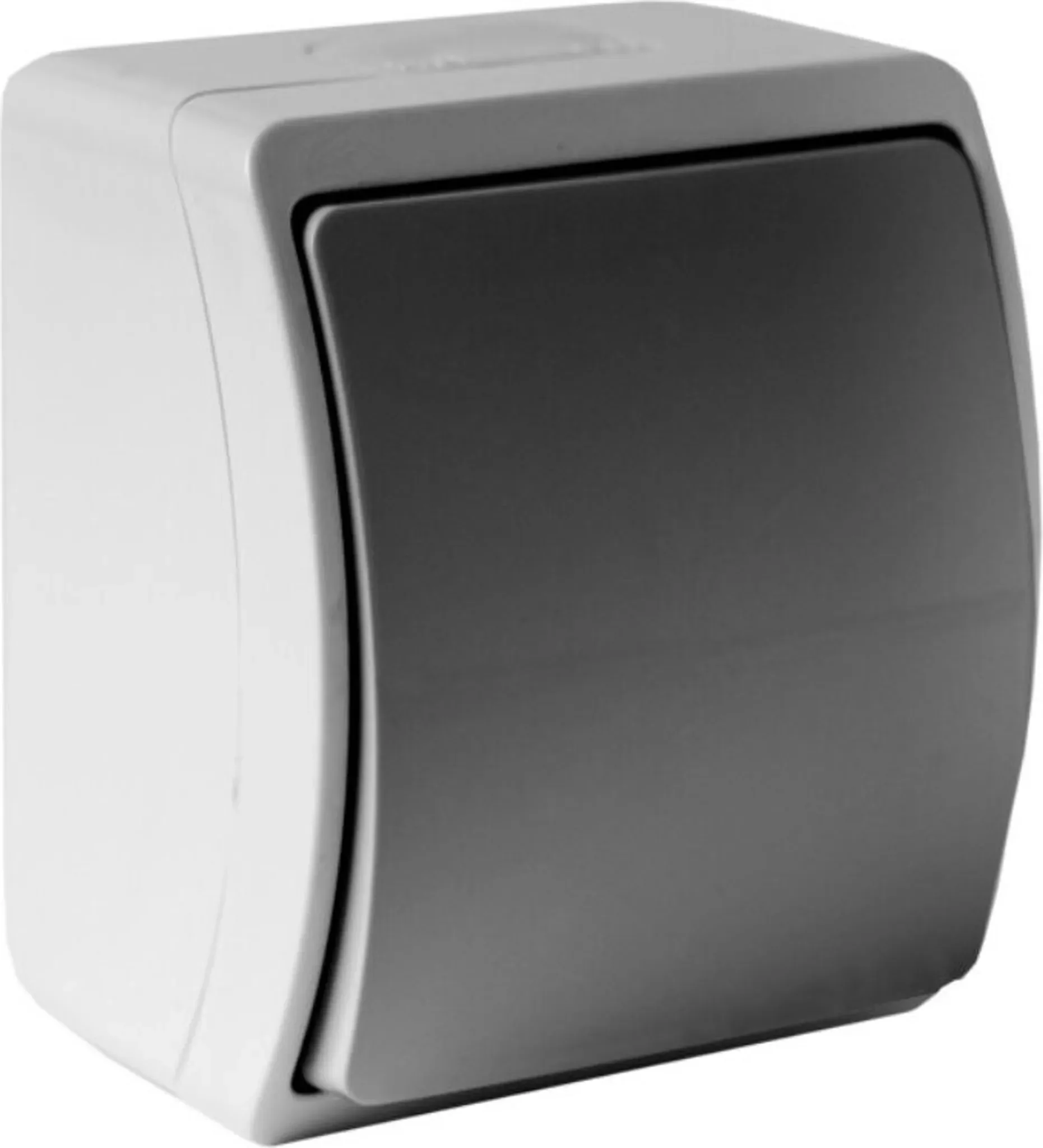 VIPLAST Einpoliger Schalter KOALA – IP44, Grau/Graphit