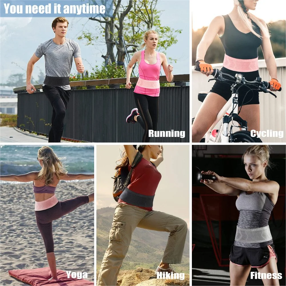 BLUSMART Bauchtasche unsichtbar nahtlos Laufgürtel Joggen Handy