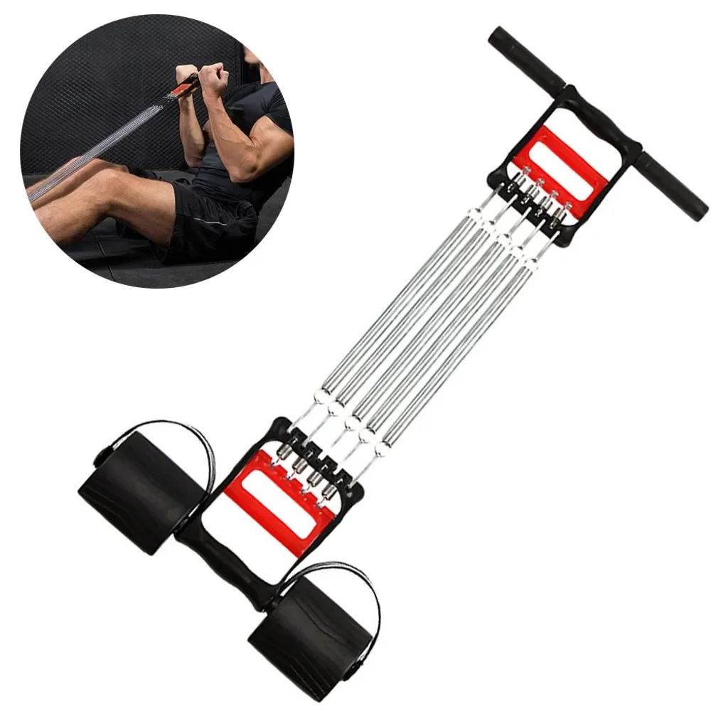 KkvoGmle 3-in-1 Brustexpander mit Armtrainer und elastischem Fußpedal
