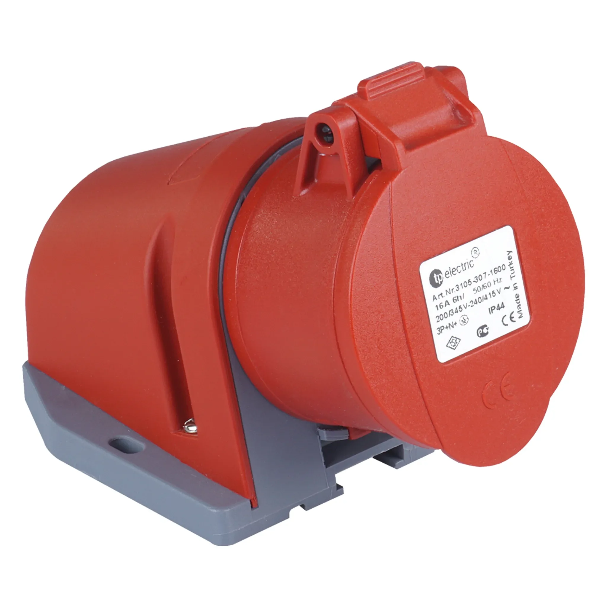 TP Electric CEE Wandsteckdose – Aufputz, 5P 32A, IP44, 400V, Rot