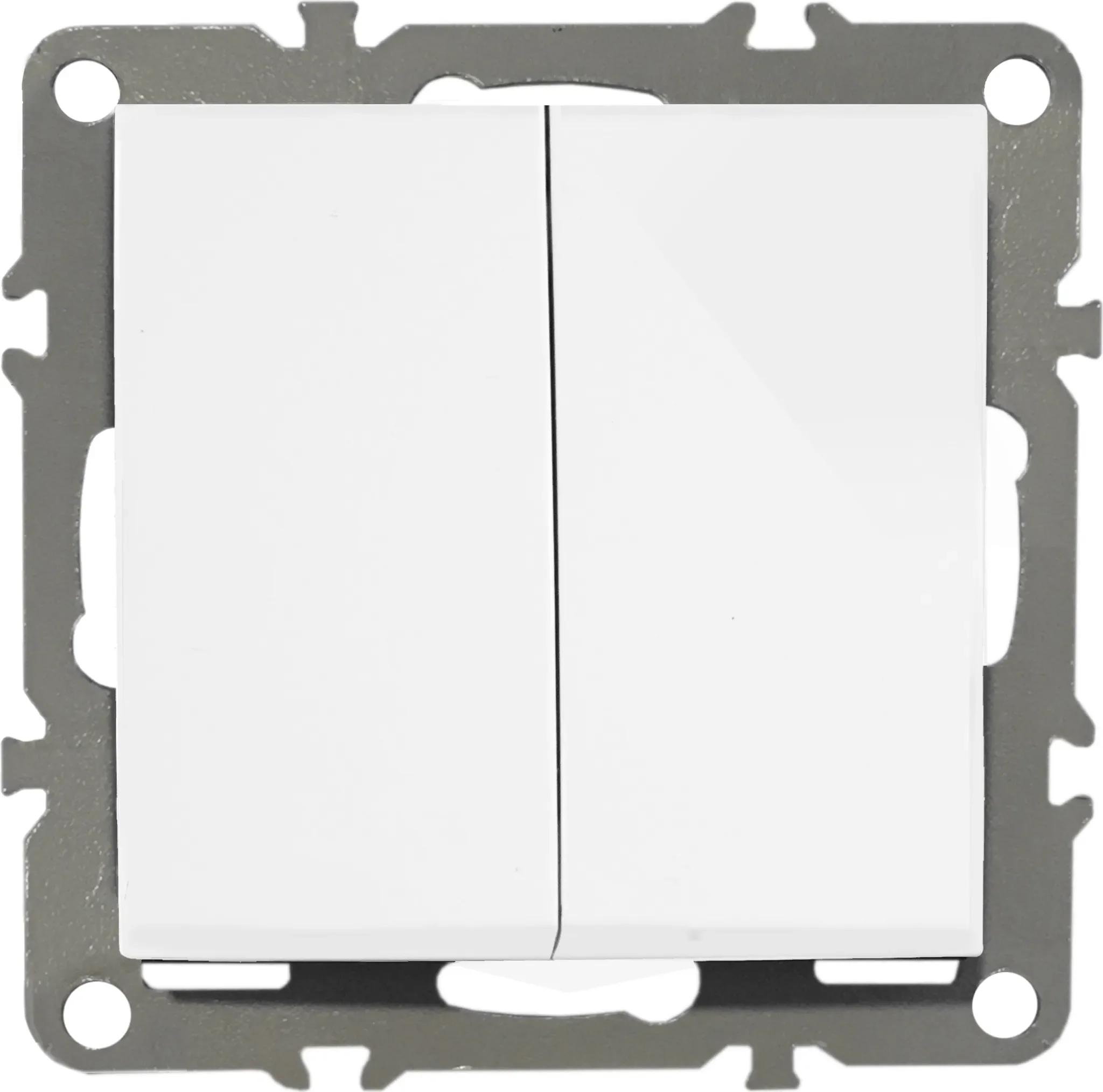 Adelid Zweifach Lichtschalter – Serienschalter QUADRA, Weiß