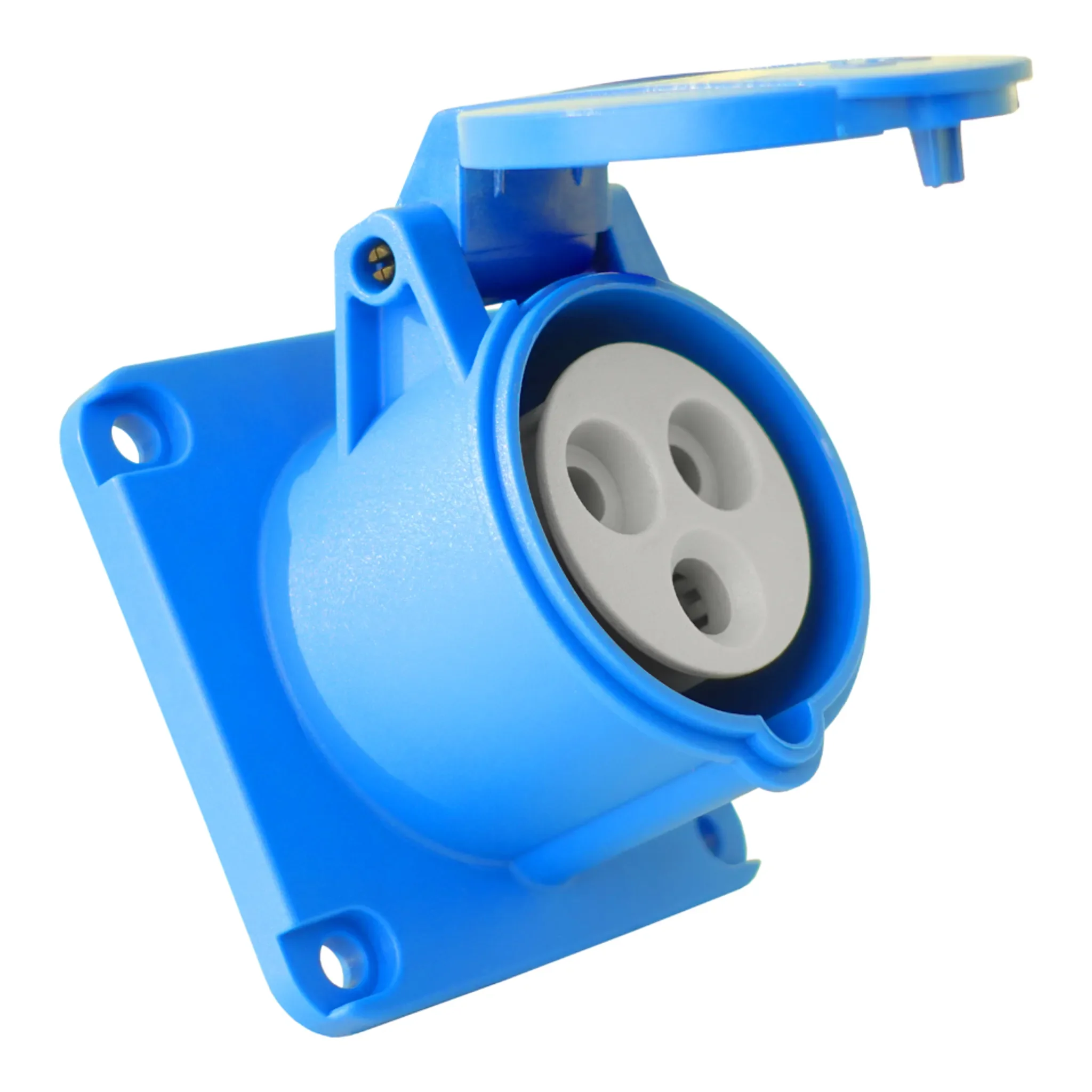 TP Electric CEE Einbausteckdose – Gerade, 230V 16A, 3P, Blau